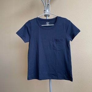 J.Crew Essential fitted pocket T-shirt, Navy, XS